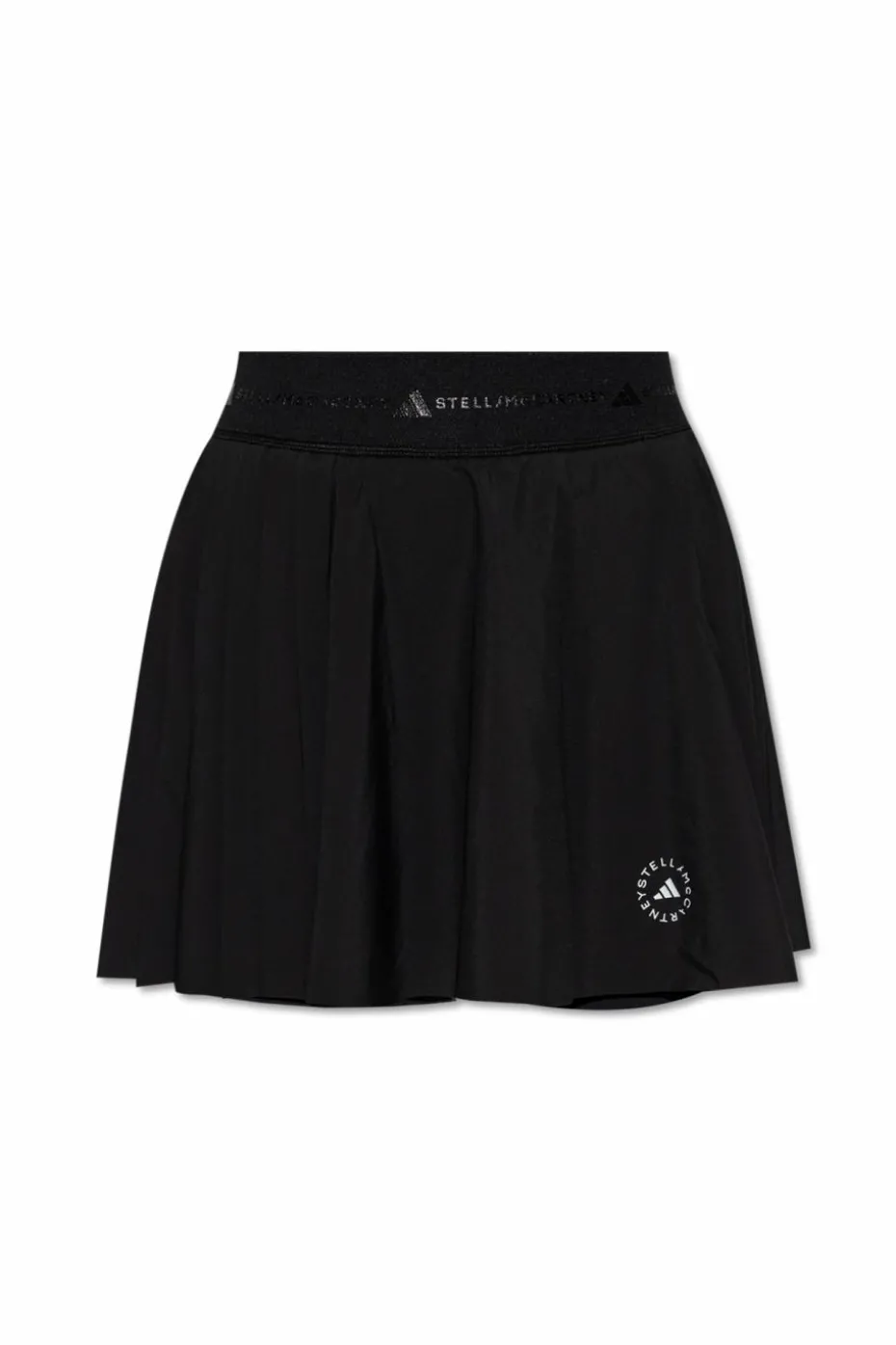 ADIDAS by Stella McCartney CZARNY Plisowane szorty treningowe