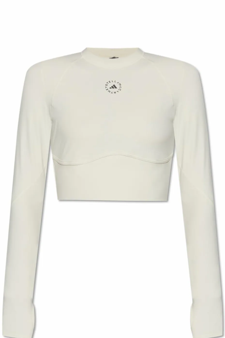ADIDAS by Stella McCartney kremowy Top treningowy z długimi rękawami