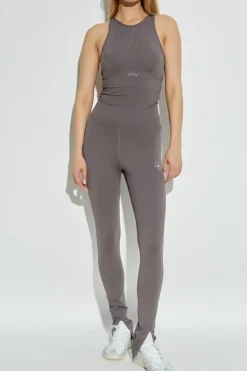 ADIDAS by Stella McCartney SZARY Leginsy treningowe z logo