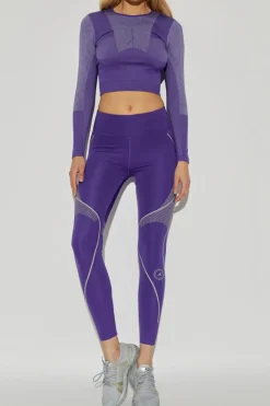 ADIDAS by Stella McCartney FIOLETOWY Leginsy treningowe