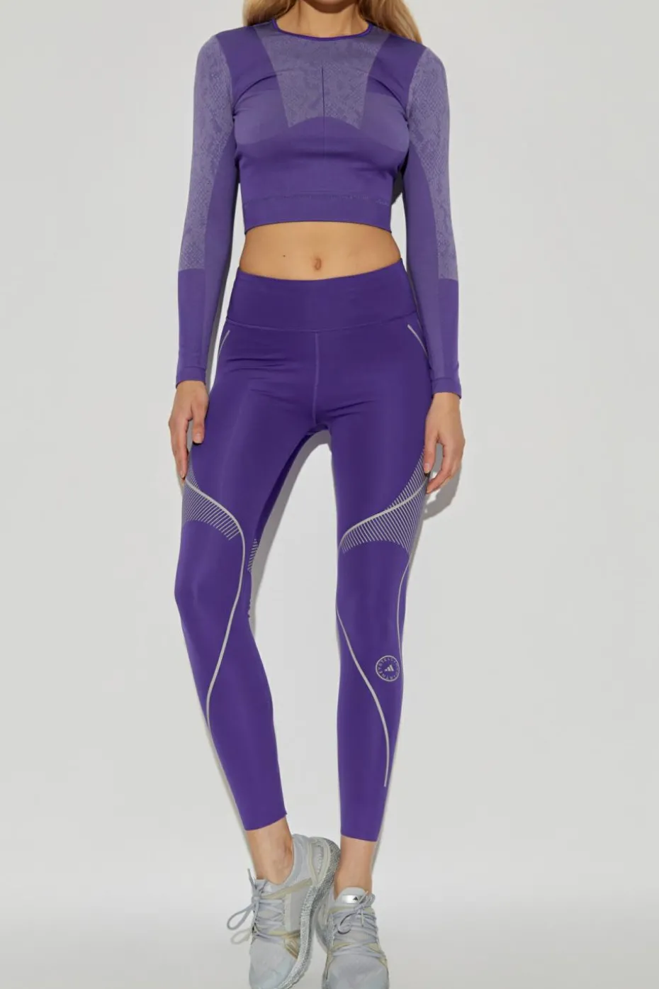 ADIDAS by Stella McCartney FIOLETOWY Leginsy treningowe