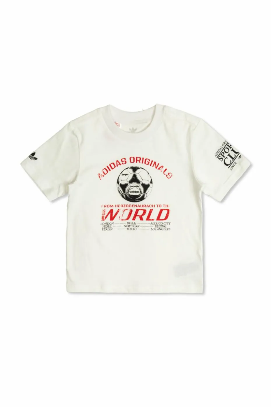 ADIDAS Kids BIAŁY T-shirt z nadrukiem