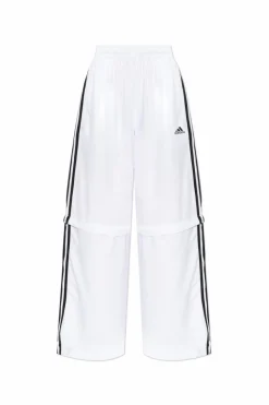 ADIDAS Originals BIAŁY Spodnie dresowe z odpinanymi nogawkami