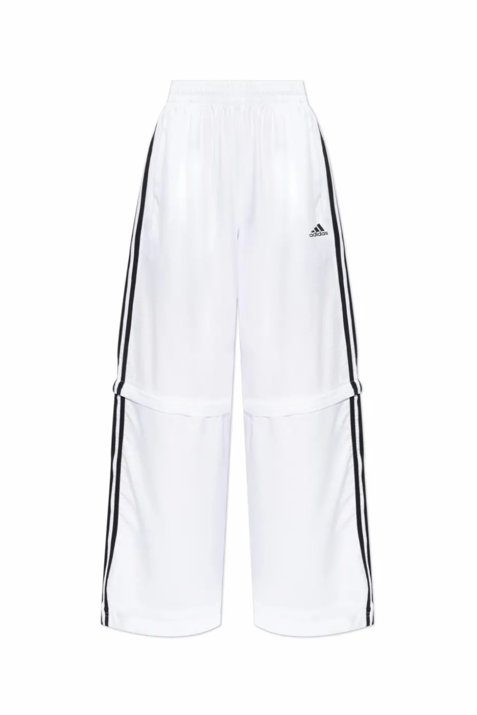 ADIDAS Originals BIAŁY Spodnie dresowe z odpinanymi nogawkami