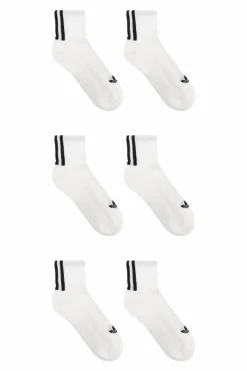 ADIDAS Originals BIAŁY Trójpak skarpet z logo
