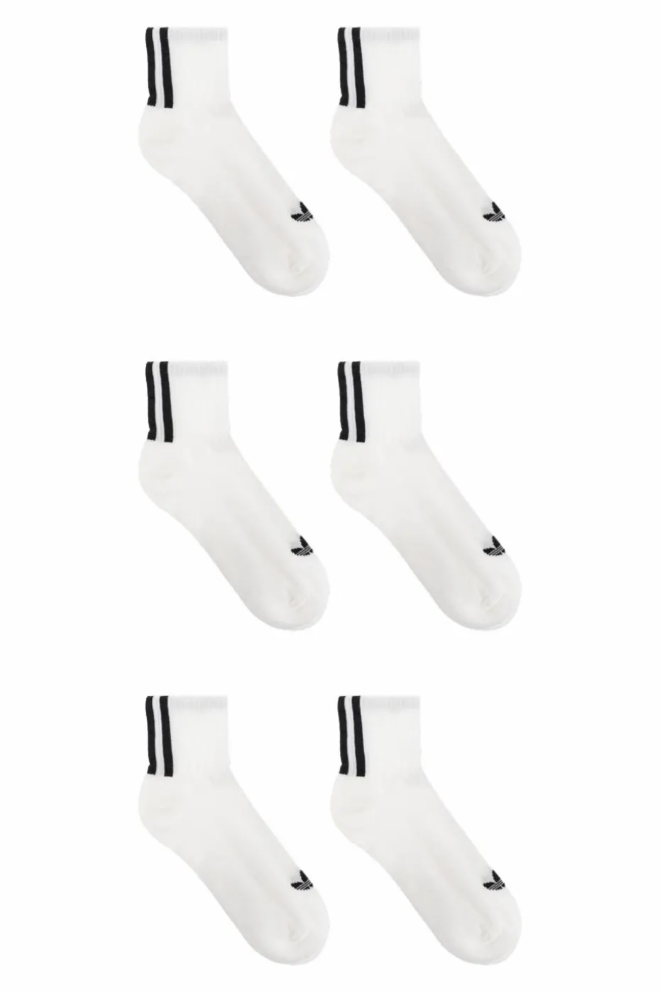 ADIDAS Originals BIAŁY Trójpak skarpet z logo