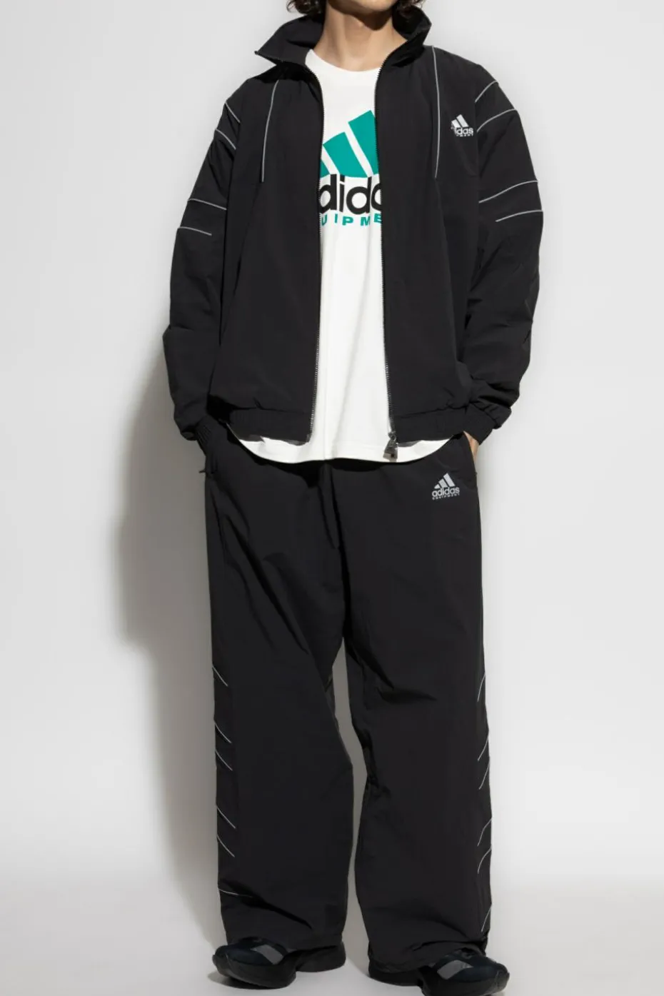 ADIDAS Originals BIAŁY T-shirt z nadrukiem