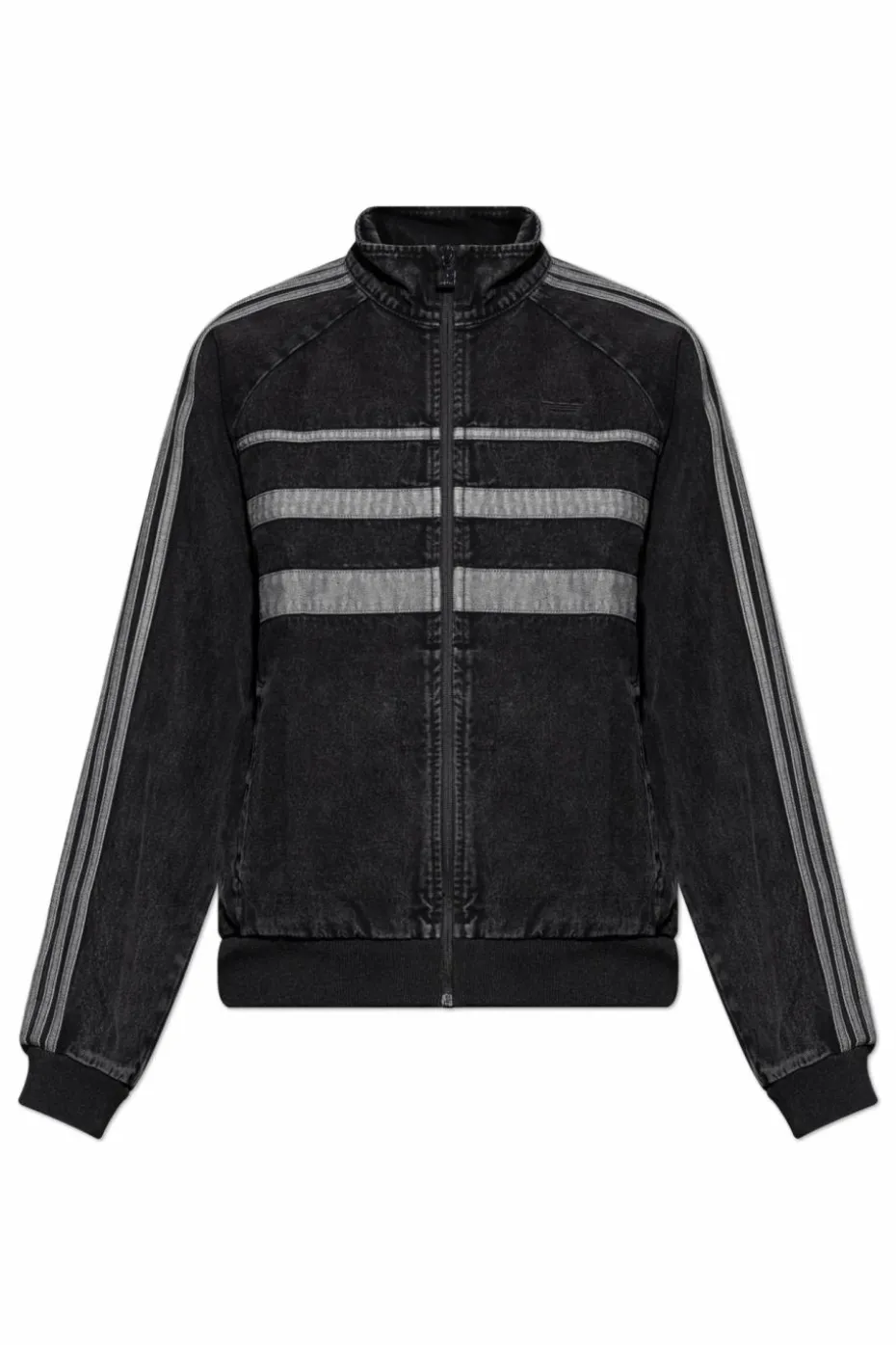 ADIDAS Originals CZARNY Jeansowa kurtka ze stójką