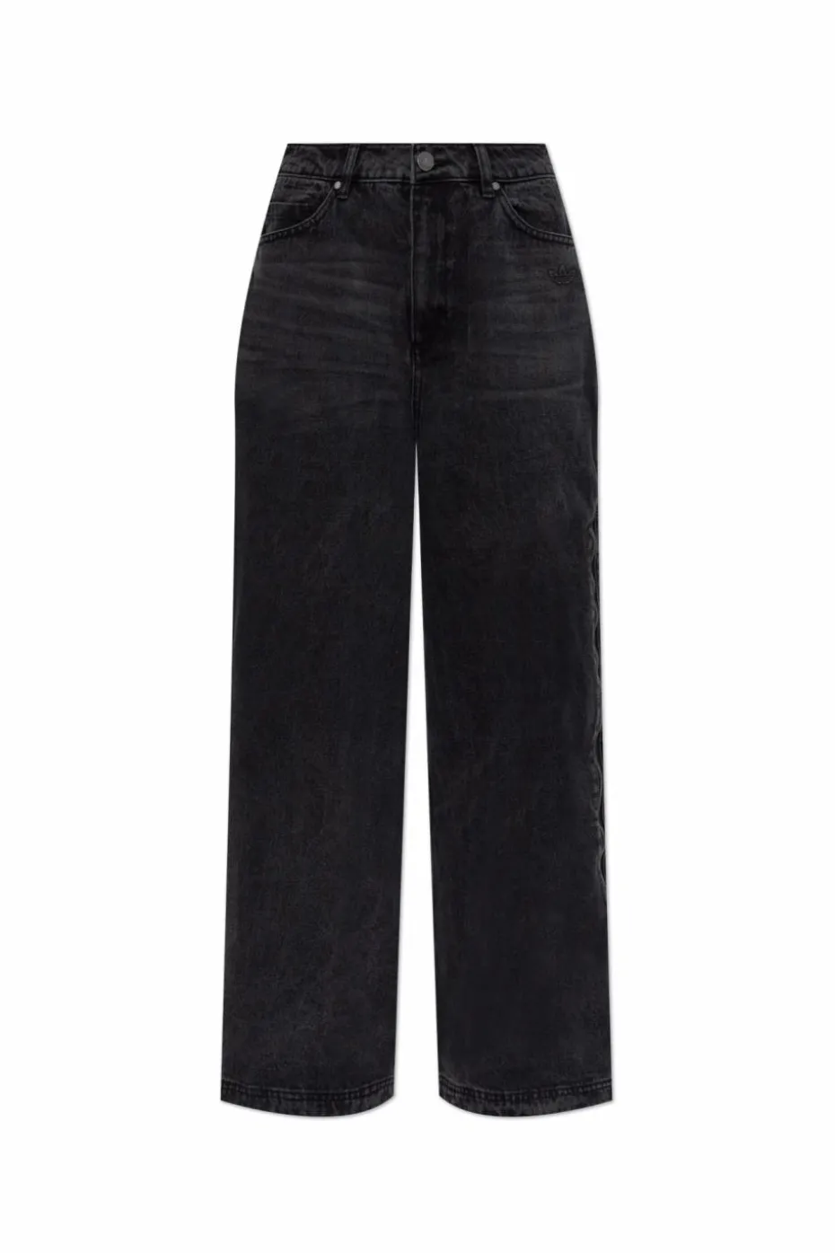 ADIDAS Originals CZARNY Jeansy z szerokimi nogawkami