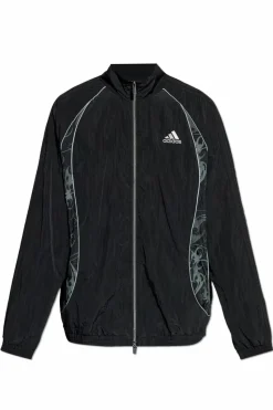ADIDAS Originals CZARNY Ortalionowa kurtka z logo