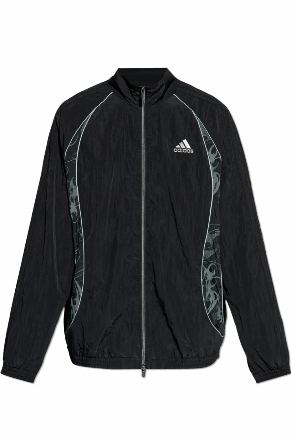 ADIDAS Originals CZARNY Ortalionowa kurtka z logo