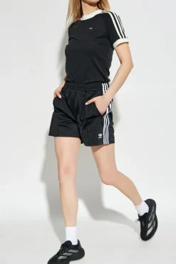 ADIDAS Originals CZARNY Szorty z wyszytym logo