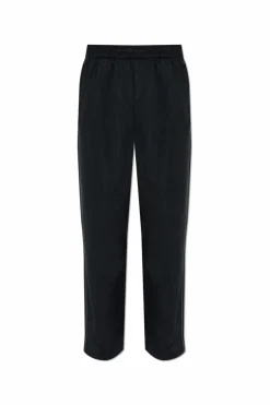 ADIDAS Originals CZARNY Spodnie dresowe z nogawkami o prostym kroju