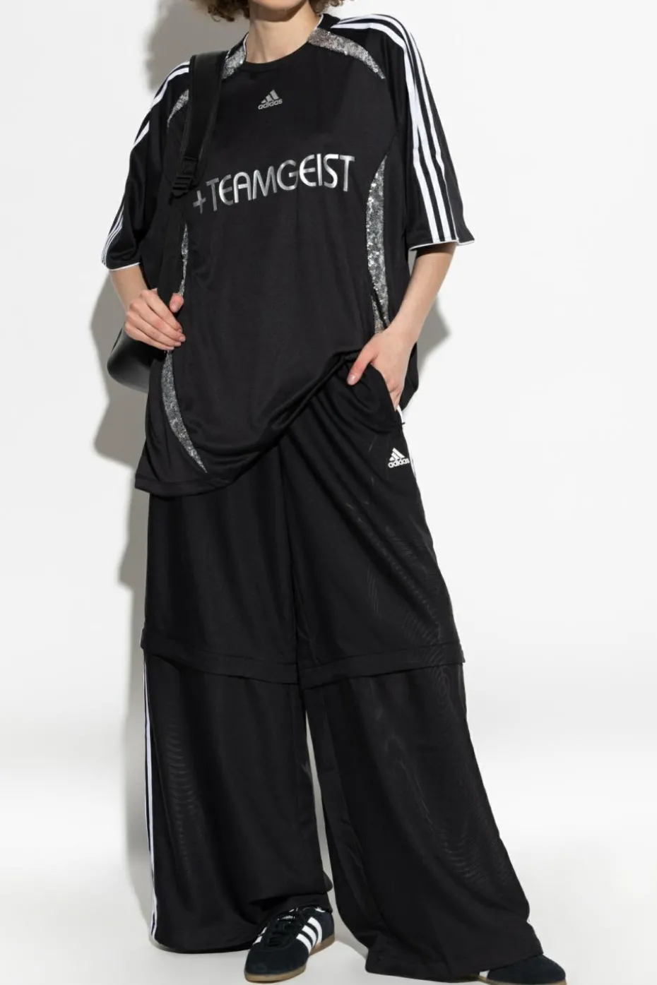 ADIDAS Originals CZARNY Spodnie dresowe z odpinanymi nogawkami