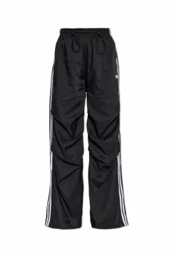 ADIDAS Originals CZARNY Spodnie dresowe z marszczonymi nogawkami