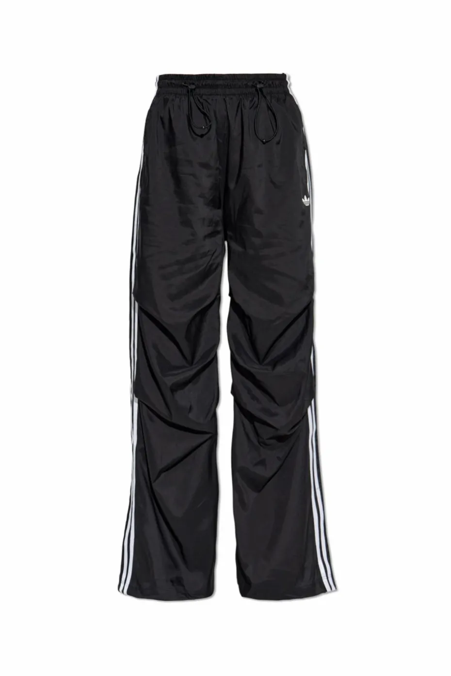 ADIDAS Originals CZARNY Spodnie dresowe z marszczonymi nogawkami