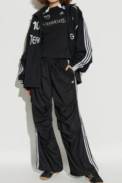 ADIDAS Originals CZARNY T-shirt z logo