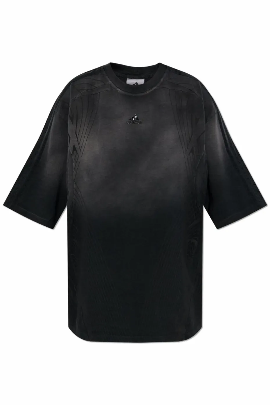 ADIDAS Originals CZARNY T-shirt typu `oversize`