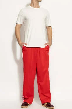 ADIDAS Originals CZERWONY Spodnie dresowe z nogawkami o prostym kroju