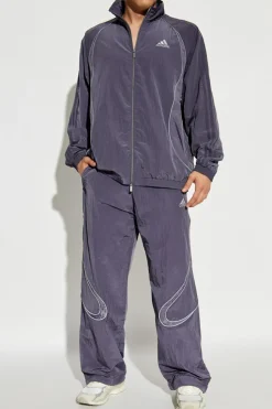 ADIDAS Originals FIOLETOWY Lekka kurtka z logo