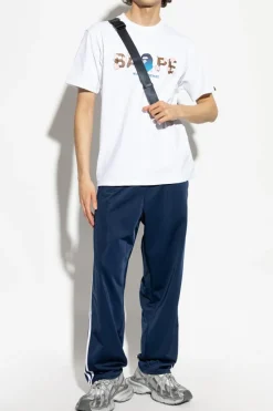 ADIDAS Originals GRANATOWY Spodnie dresowe z logo