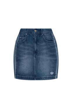 ADIDAS Originals GRANATOWY Jeansowa spódnica