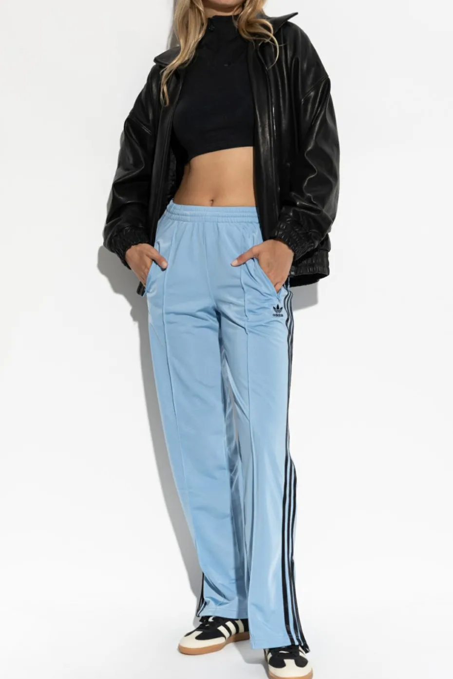 ADIDAS Originals NIEBIESKI Spodnie dresowe z logo