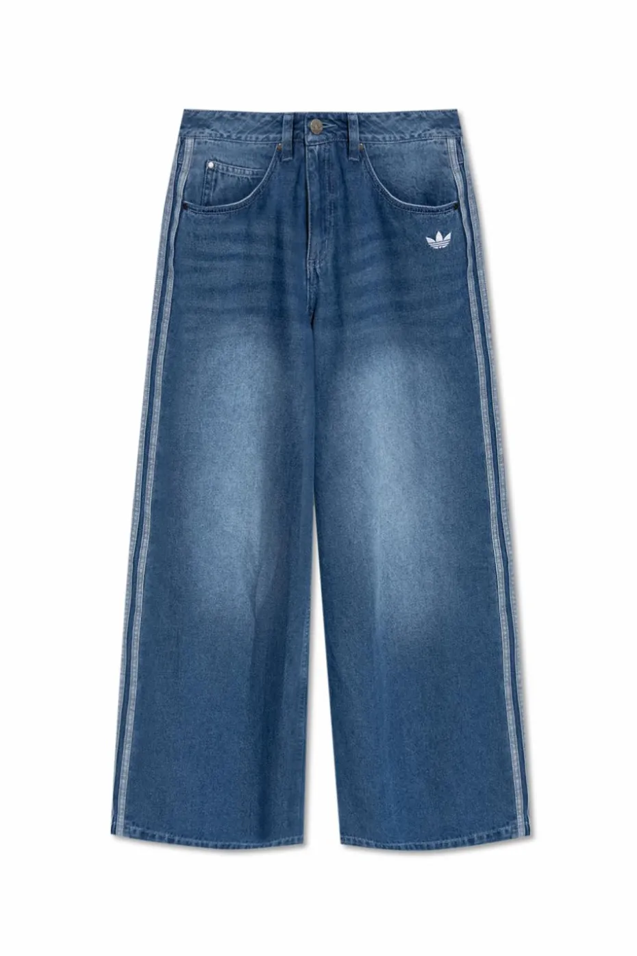ADIDAS Originals NIEBIESKI Jeansy z szerokimi nogawkami