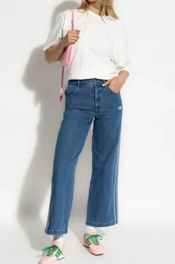 ADIDAS Originals NIEBIESKI Jeansy z logo