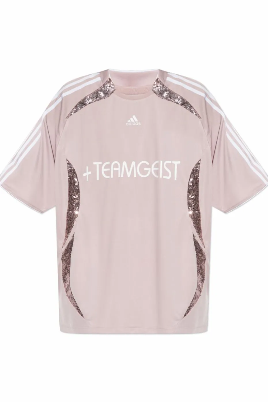 ADIDAS Originals RÓŻOWY T-shirt z cekinami