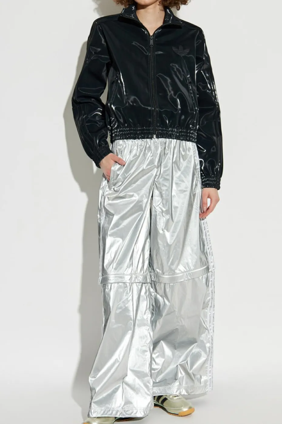 ADIDAS Originals SREBRNY Spodnie dresowe z odpinanymi nogawkami