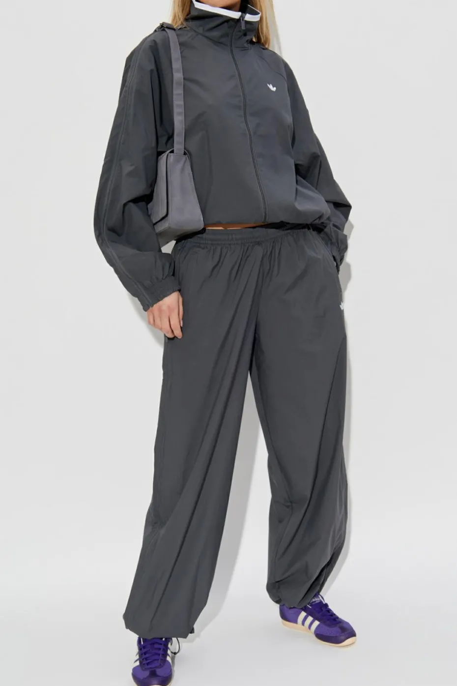 ADIDAS Originals SZARY Spodnie dresowe z logo