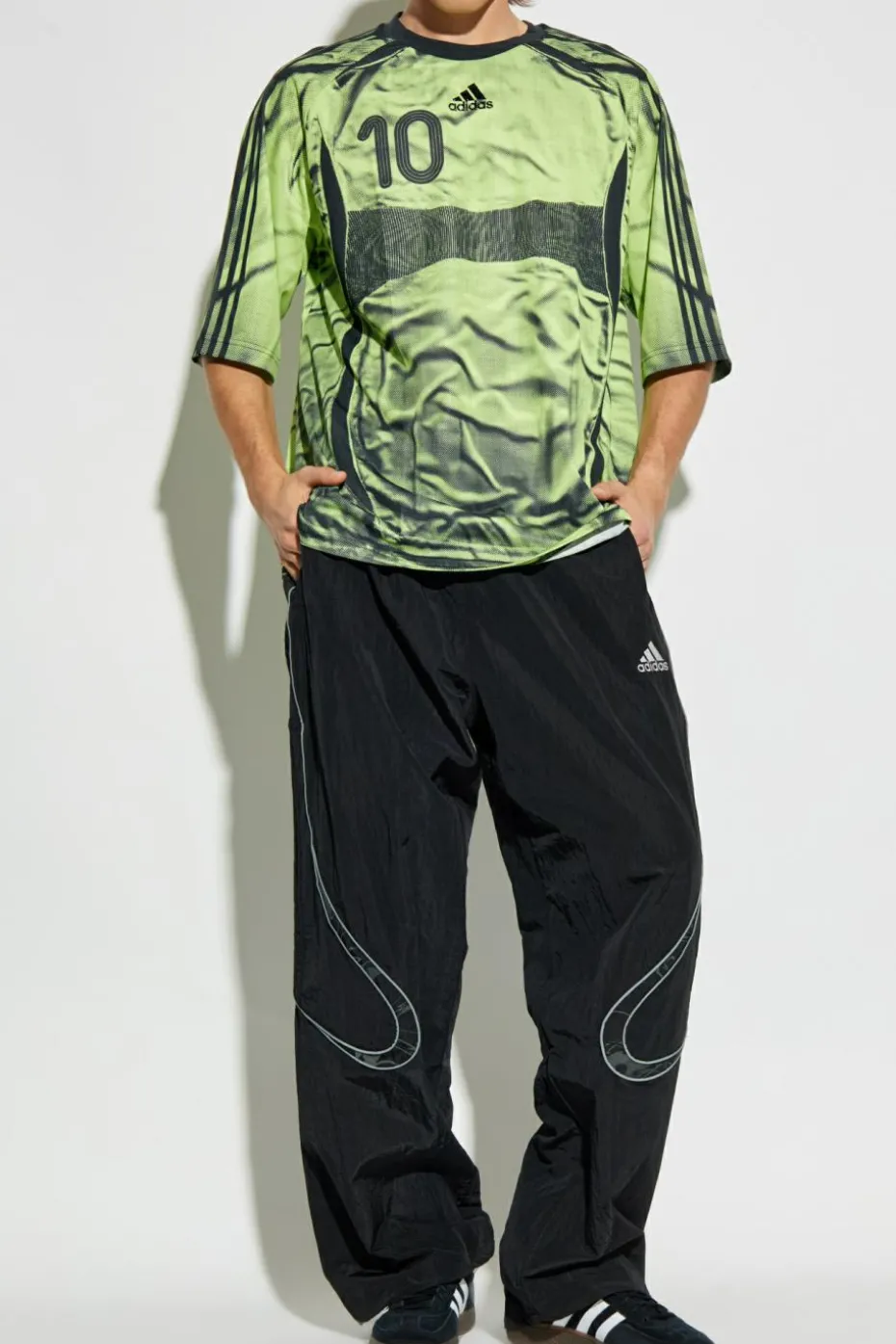 ADIDAS Originals ZIELONY T-shirt z logo