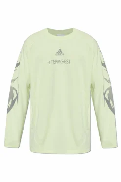 ADIDAS Originals ZIELONY T-shirt z nadrukiem