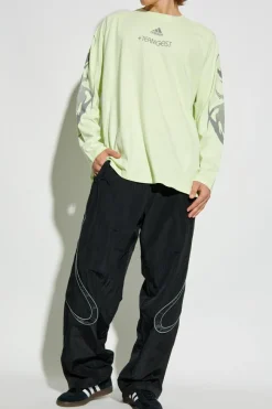 ADIDAS Originals ZIELONY T-shirt z nadrukiem