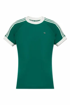 ADIDAS Originals ZIELONY T-shirt z aplikacją w kształcie logo