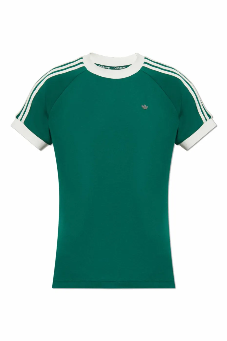 ADIDAS Originals ZIELONY T-shirt z aplikacją w kształcie logo