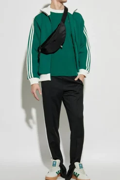 ADIDAS Originals ZIELONY T-shirt z aplikacją w kształcie logo