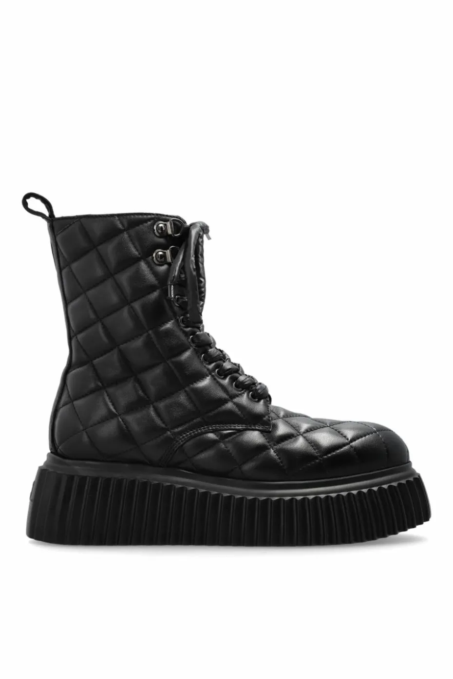 AGL CZARNY Buty `Elsa` na platformie