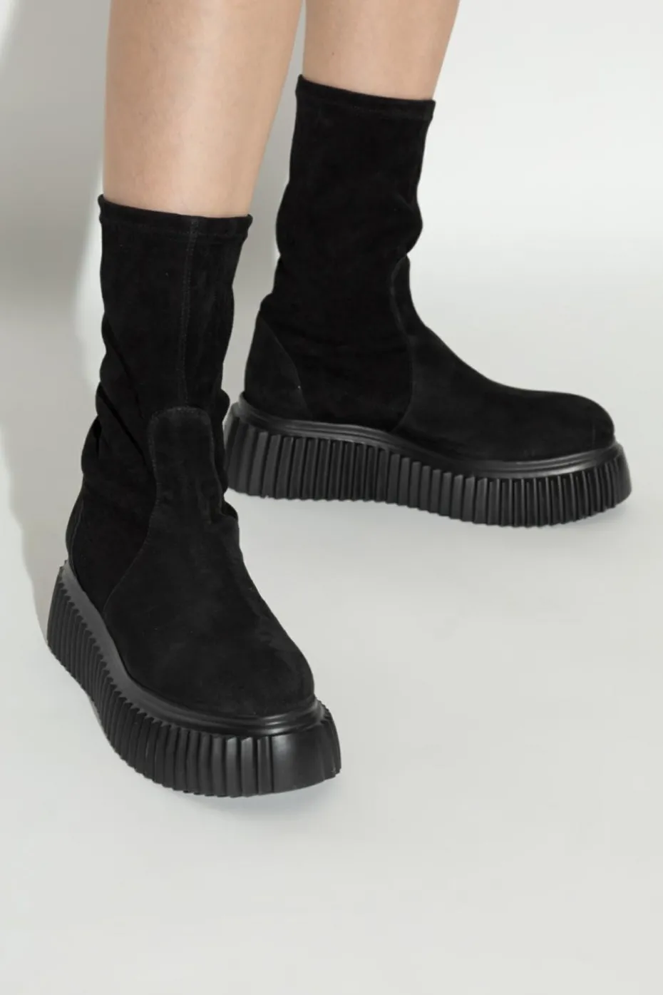 AGL CZARNY Buty `Milagros` na platformie