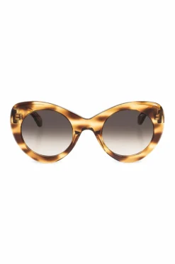 Alaïa beżowy Okulary przeciwsłoneczne