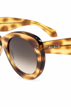 Alaïa beżowy Okulary przeciwsłoneczne