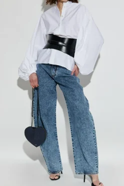 Alaïa BIAŁY Bawełniana koszula