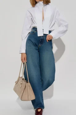 Alaïa BIAŁY Koszula z wiązaniem