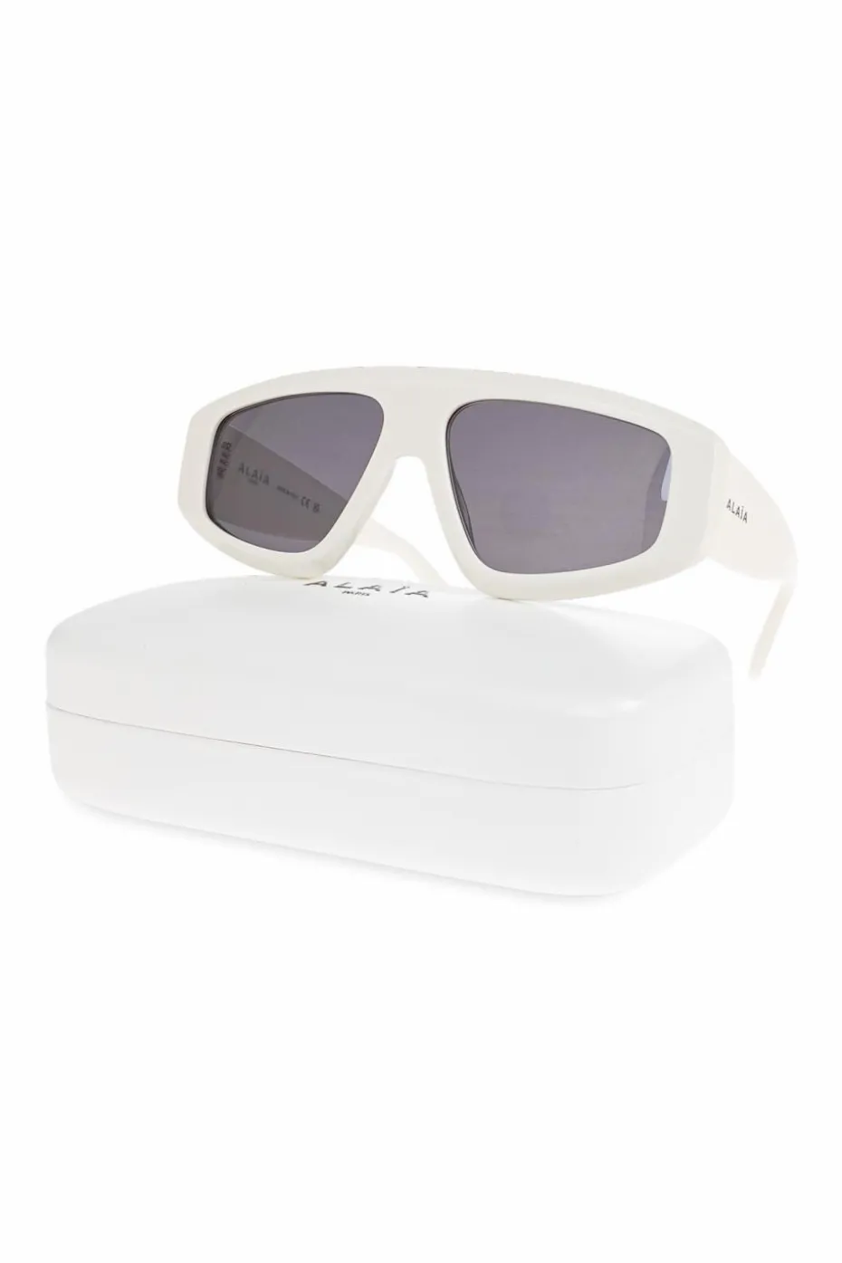 Alaïa BIAŁY Okulary przeciwsłoneczne