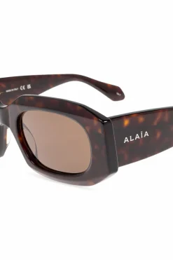 Alaïa BRĄZOWY Okulary przeciwsłoneczne