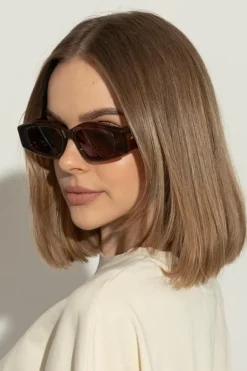 Alaïa BRĄZOWY Okulary przeciwsłoneczne