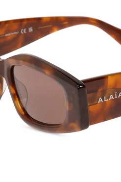 Alaïa BRĄZOWY Okulary przeciwsłoneczne