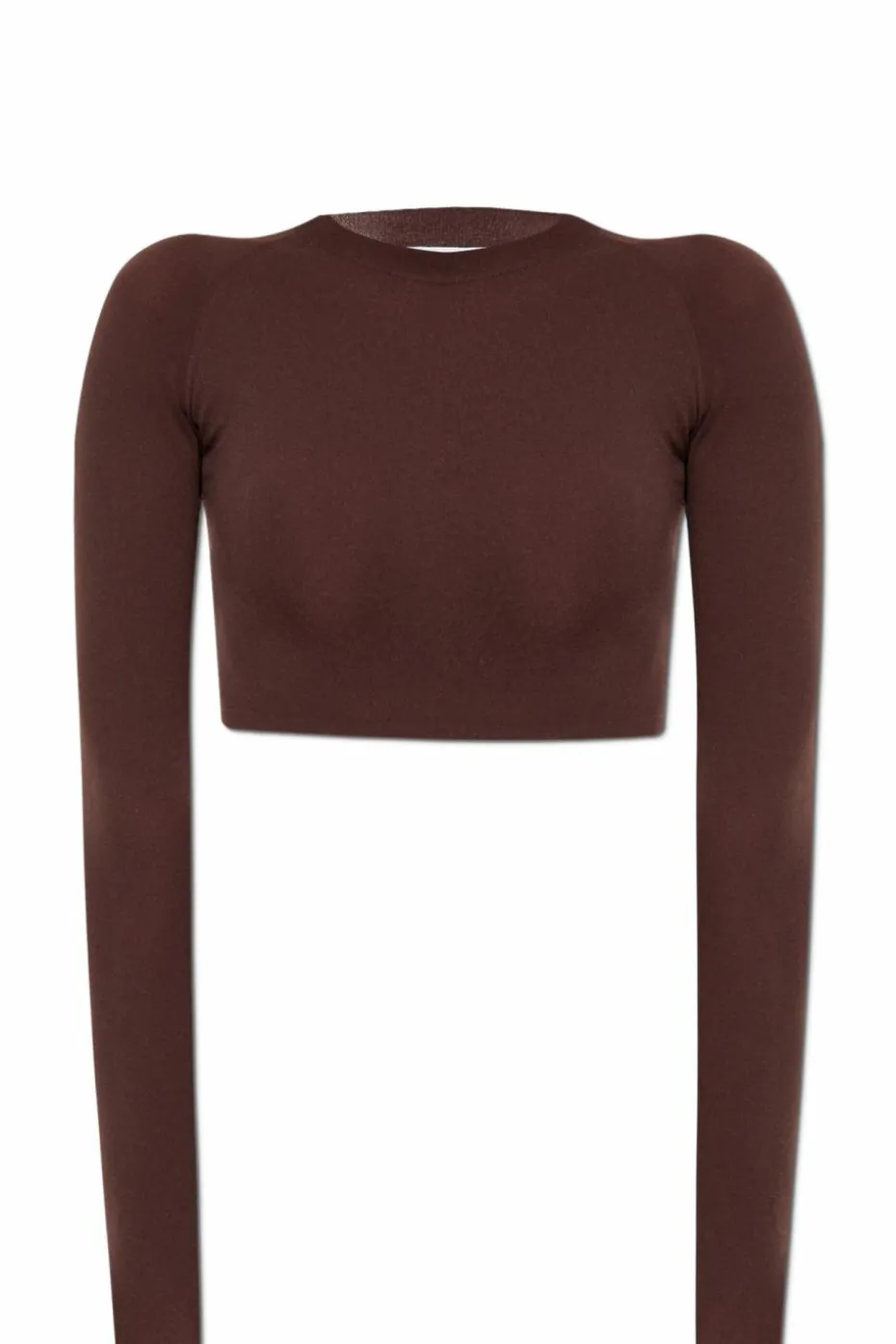 Alaïa BRĄZOWY Top z długim rękawem
