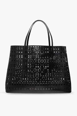 Alaïa CZARNY Ażurowa torba ‘Mina’ typu ‘shopper’